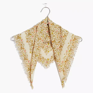 Madewell Fringe Floral Bandana Great Gift NWT